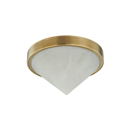 COLMAR Flush Mount In VINTAGE BRASS Finish