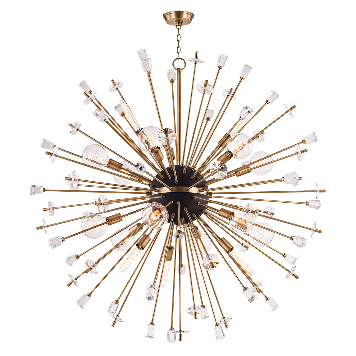 Liberty Chandelier with Aged Brass Finish