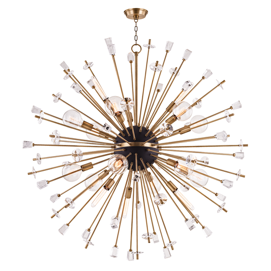 Liberty Chandelier with Aged Brass Finish