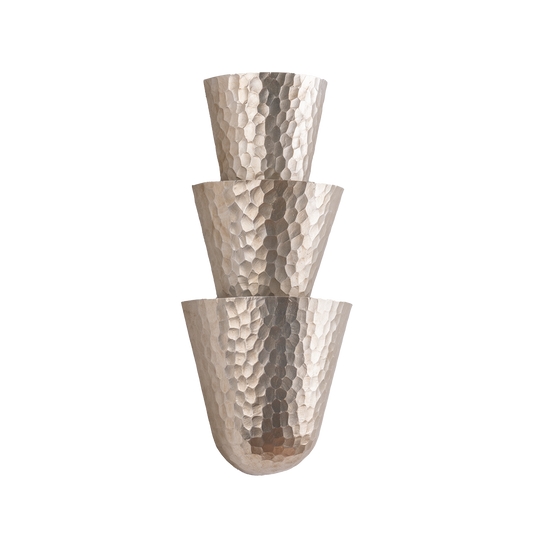 BUCHAREST Wall Sconce In WARM SILVER LEAF Finish