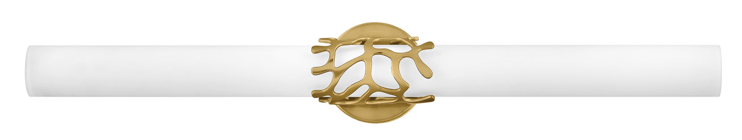 Lyra Large LED Vanity In Light Brass Finish