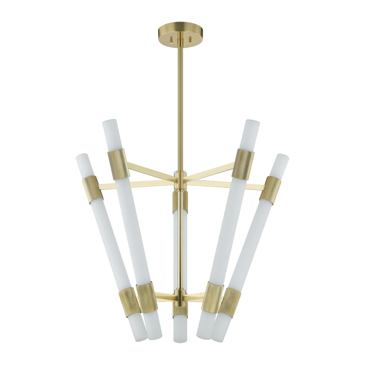 KRAKOW Chandelier In VINTAGE BRASS Finish