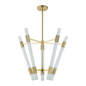 KRAKOW Chandelier In VINTAGE BRASS Finish