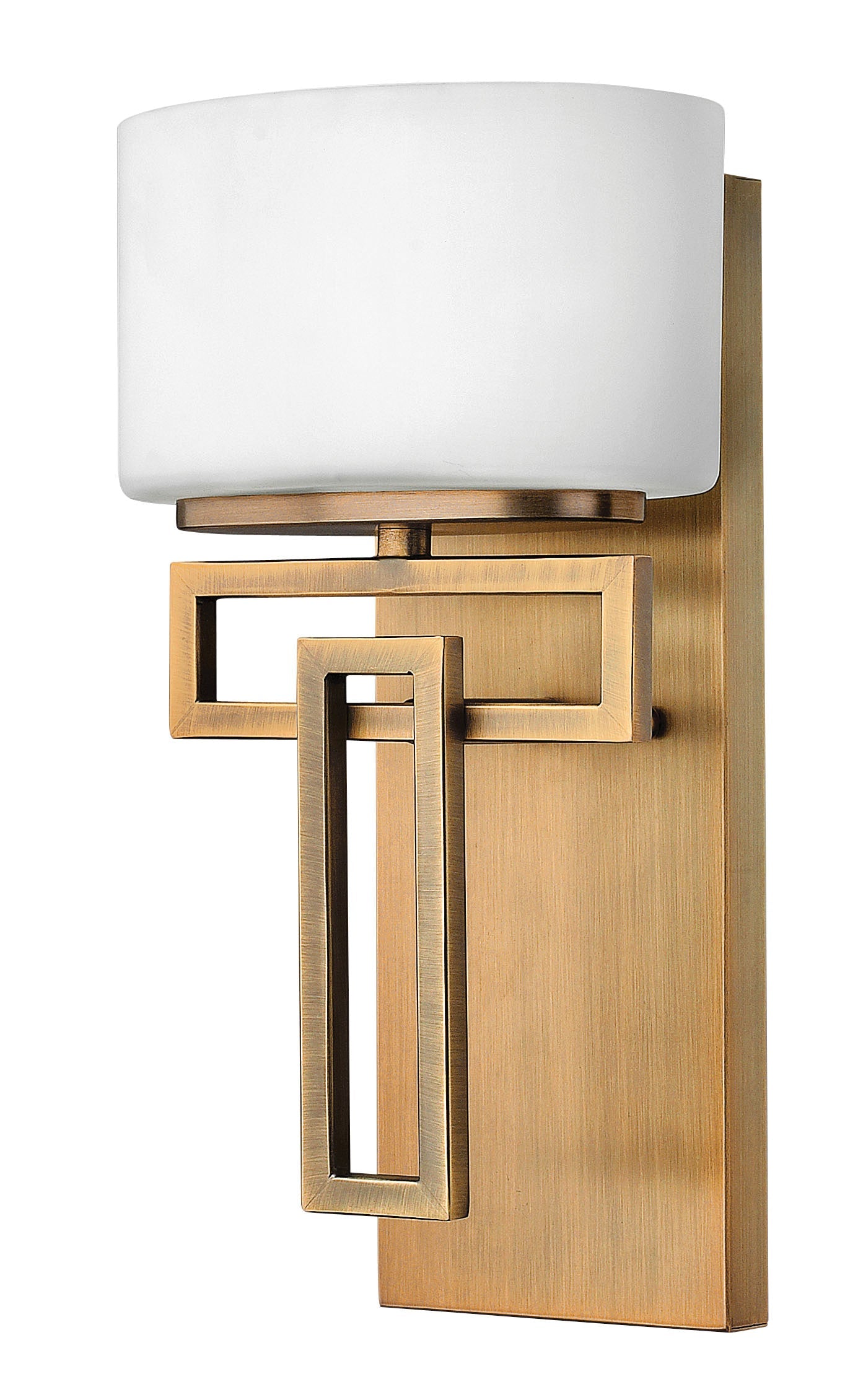Lanza Medium Single Light Vanity In Light Brass Finish
