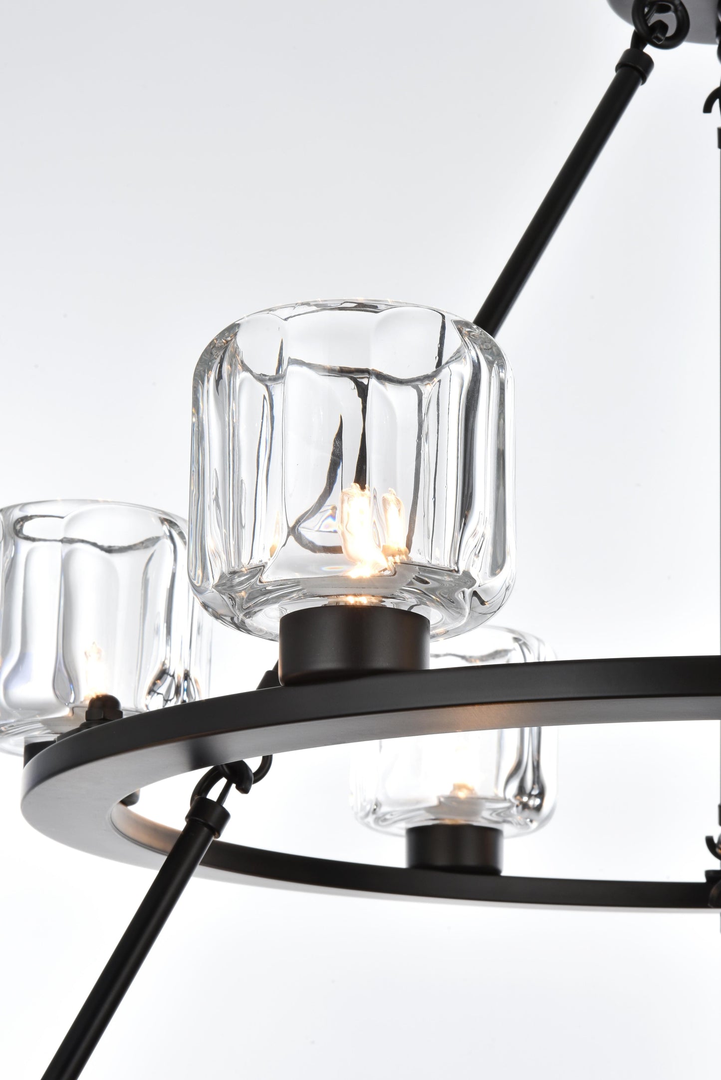 Cadence 36 inch Two-Tier Chandelier in Black