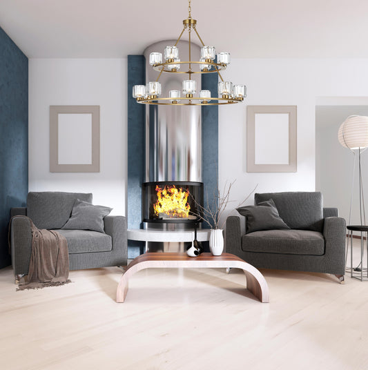 Cadence 36 inch Two-Tier Chandelier in Satin Gold