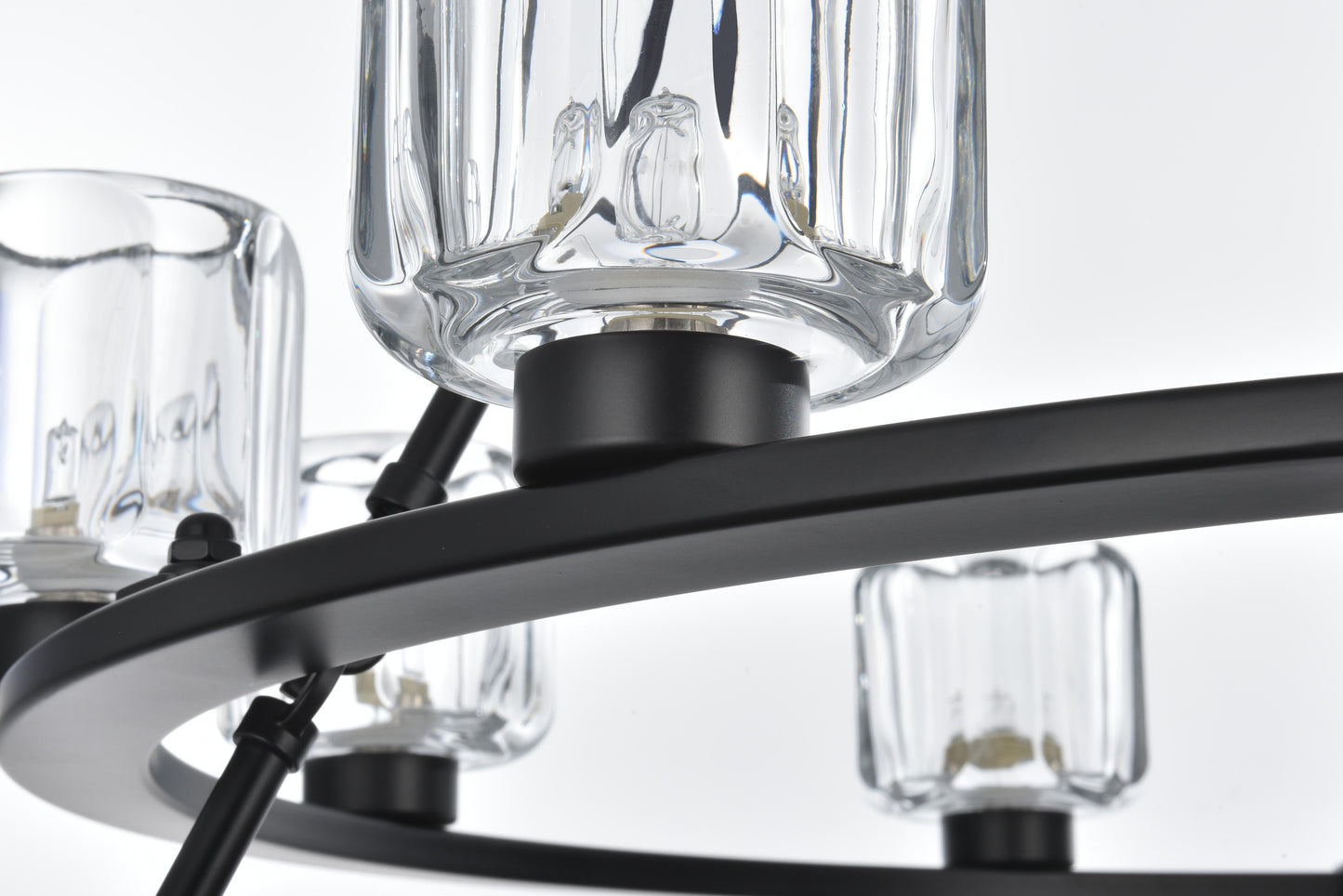 Cadence 48 inch Two-Tier Chandelier in Black