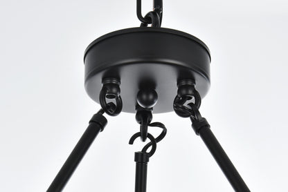 Cadence 48 inch Two-Tier Chandelier in Black