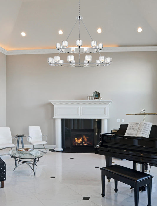 Cadence 48 inch Two-Tier Chandelier in Chrome