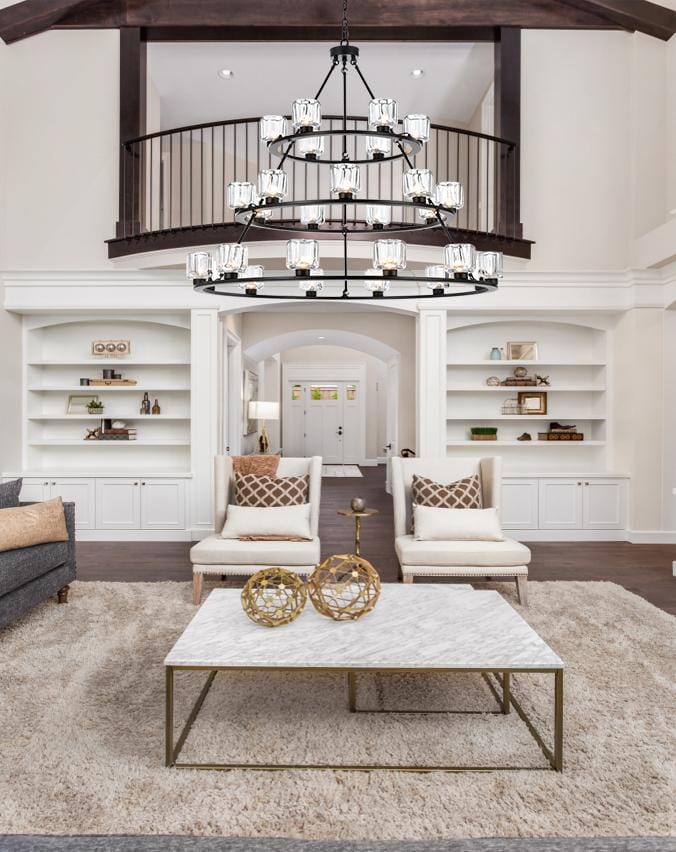 Cadence 48 inch Three-Tier Chandelier in Black