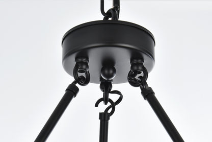 Cadence 48 inch Three-Tier Chandelier in Black