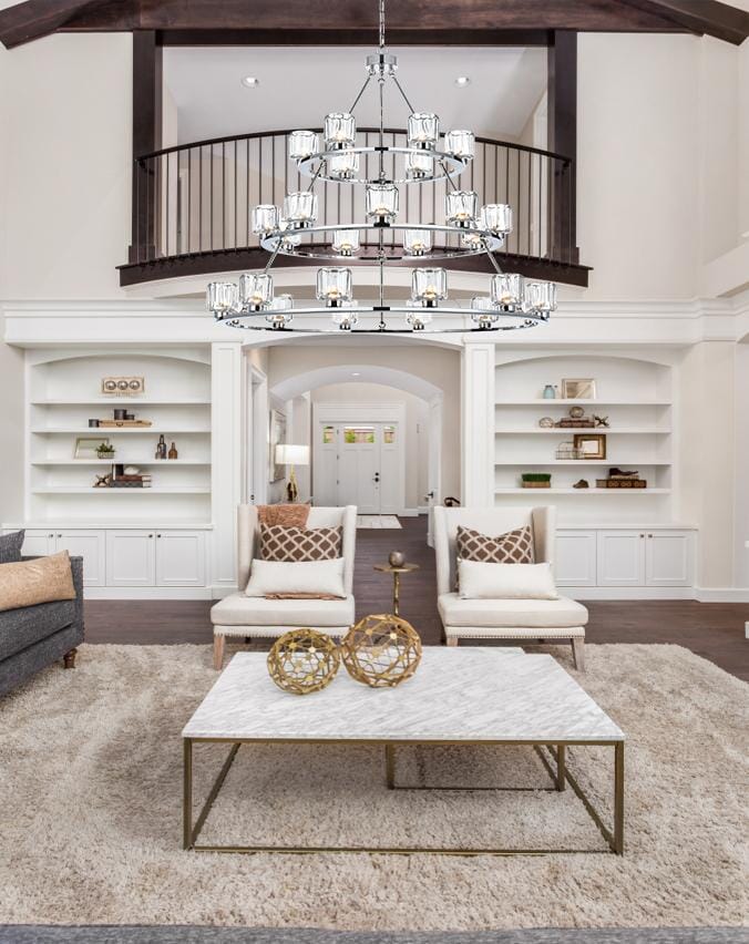 Cadence 48 inch Three-Tier Chandelier in Chrome