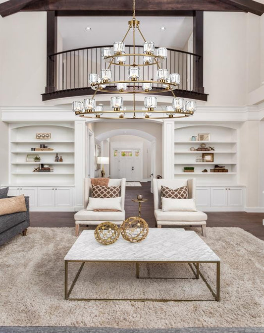 Cadence 48 inch Three-Tier Chandelier in Satin Gold