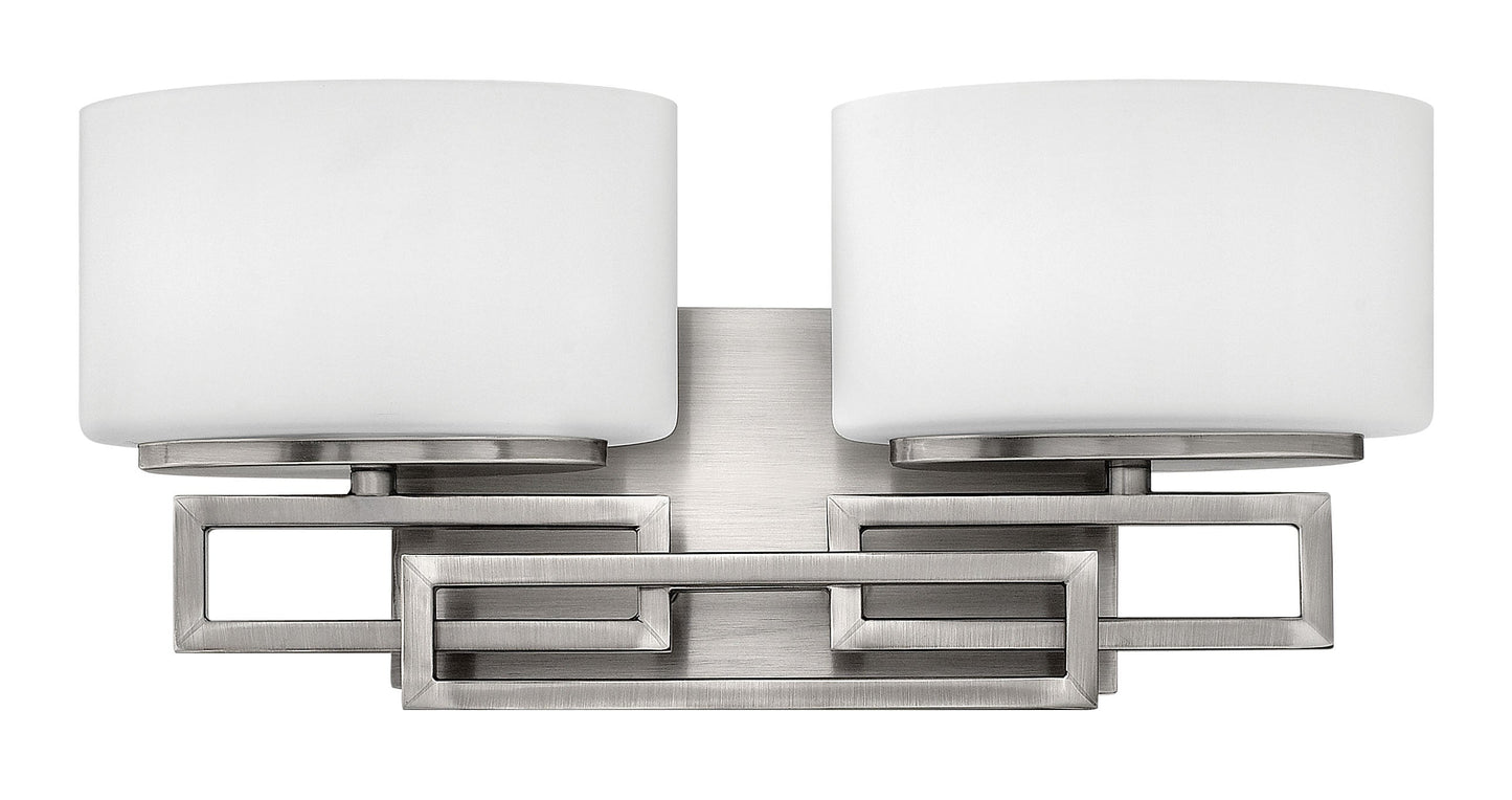 Lanza Small Two Light Vanity In Brushed Nickel Finish