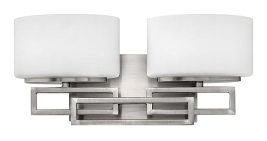 Lanza Small Two Light Vanity In Brushed Nickel Finish