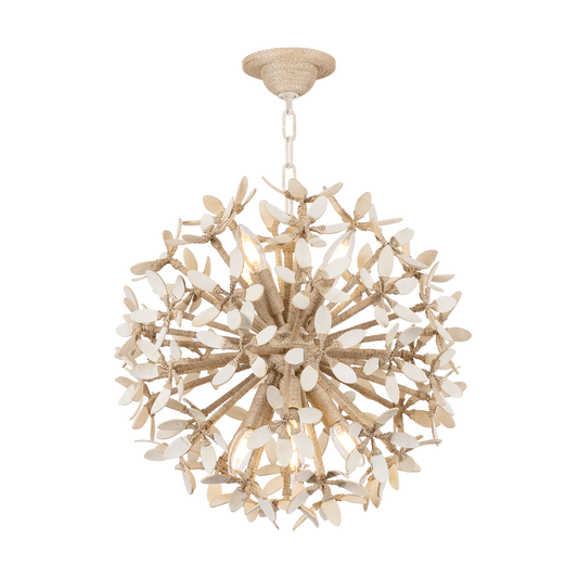 CORFU Chandelier In Ivory Coco Finish