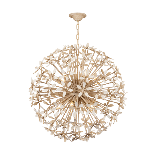 CORFU Chandelier In Ivory Coco Finish