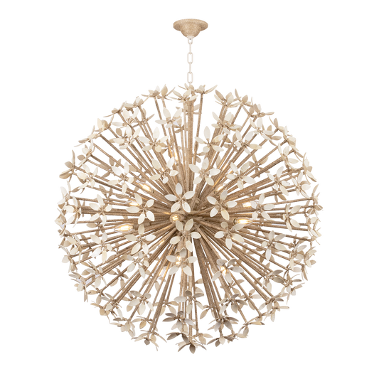 CORFU Chandelier In Ivory Coco Finish