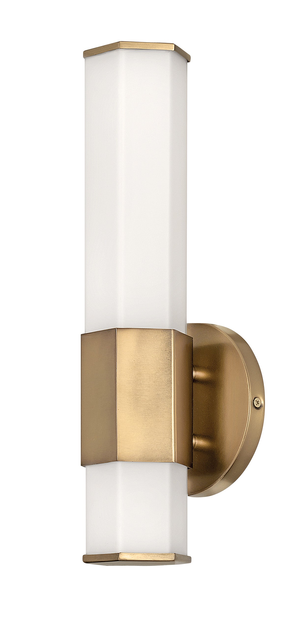 Facet Medium LED Sconce In Light Brass Finish