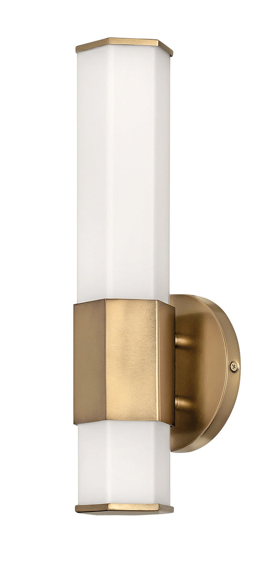 Facet Medium LED Sconce In Light Brass Finish