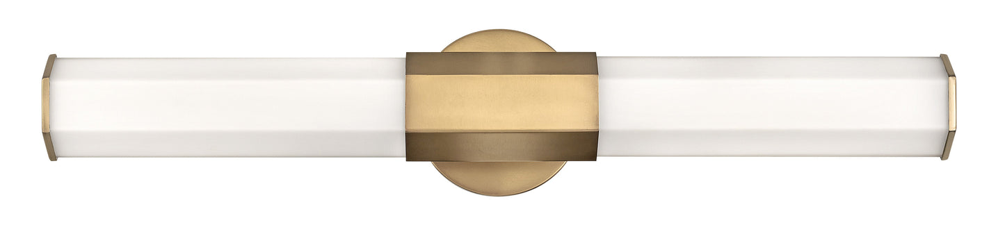 Facet Large LED Vanity In Light Brass Finish