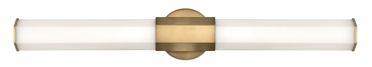 Facet Large LED Vanity In Light Brass Finish