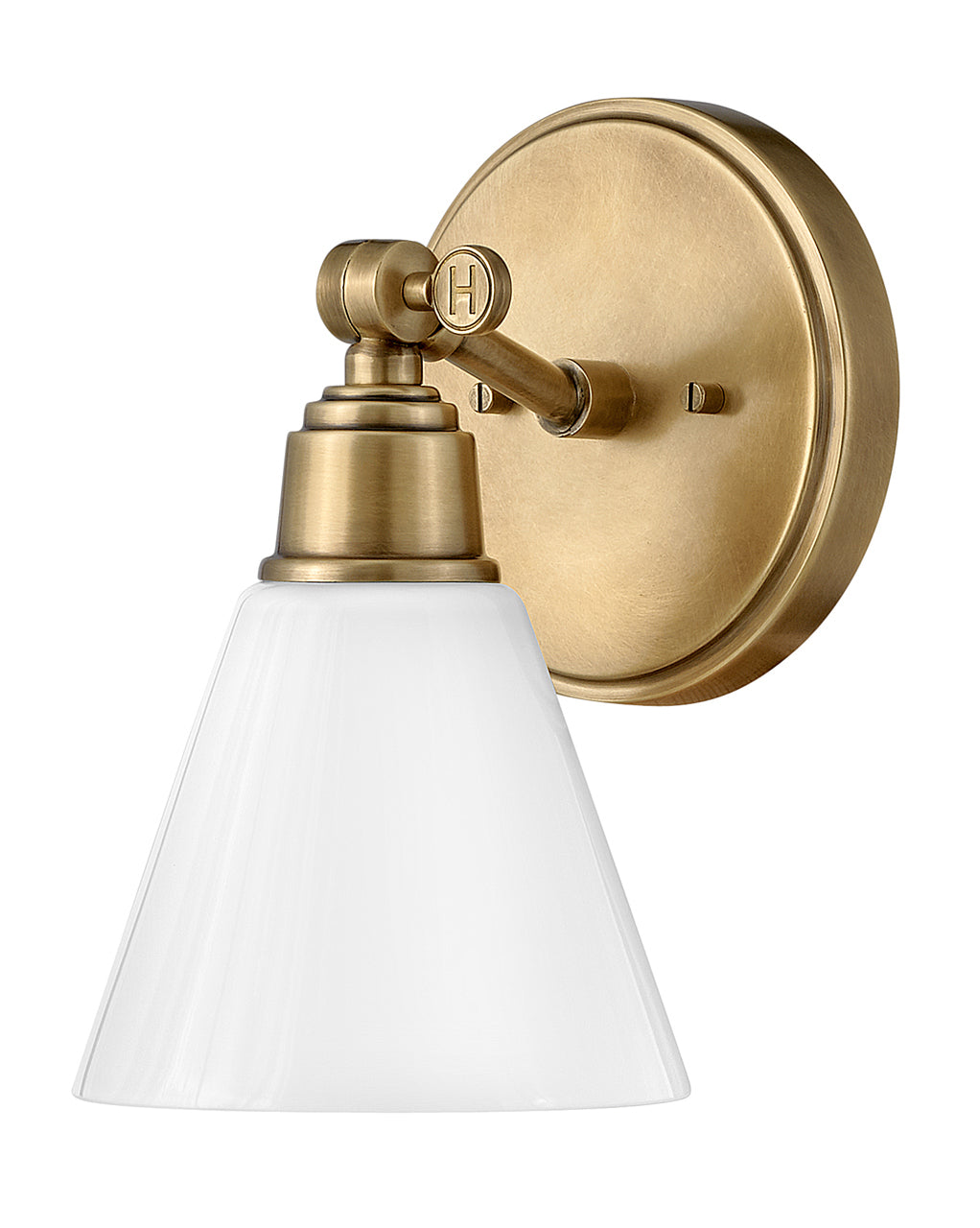 Arti Medium Adjustable Single Light Vanity In Light Brass Finish