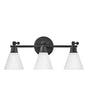Arti Medium Adjustable Three Light Vanity In Black Finish