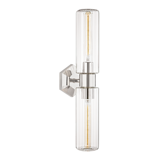 Roebling Wall Sconce with Polished Nickel Finish