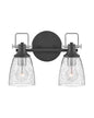 Easton Small Two Light Vanity In Black Finish