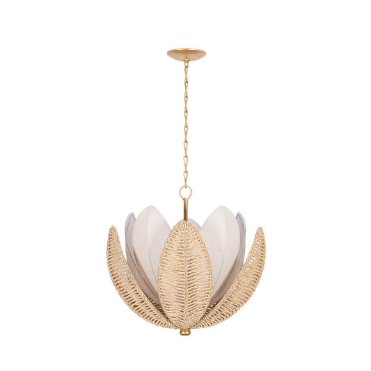 COSTA BRAVA Chandelier In VINTAGE GOLD LEAF Finish