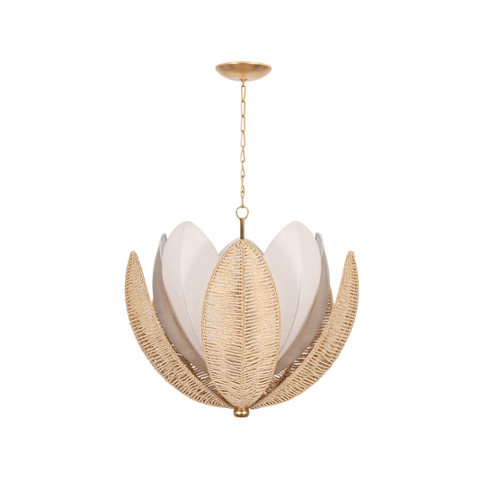 COSTA BRAVA Chandelier In VINTAGE GOLD LEAF Finish