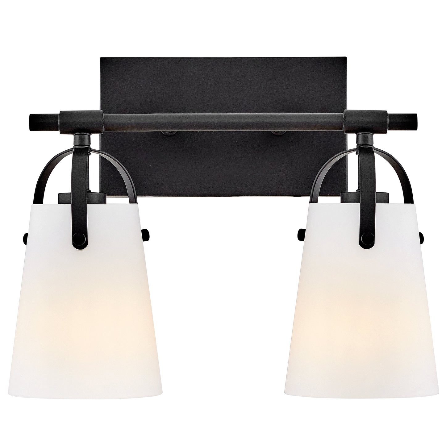 Foster Small Two Light Vanity In Black Finish