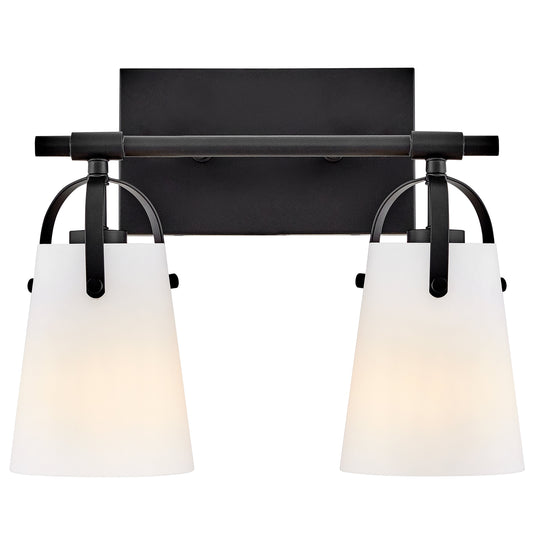 Foster Small Two Light Vanity In Black Finish
