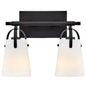Foster Small Two Light Vanity In Black Finish