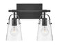 Foster Small Two Light Vanity In Black Finish