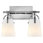 Foster Small Two Light Vanity In Chrome Finish