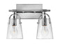 Foster Small Two Light Vanity In Chrome Finish