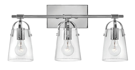 Foster Medium Three Light Vanity In Chrome Finish