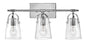 Foster Medium Three Light Vanity In Chrome Finish