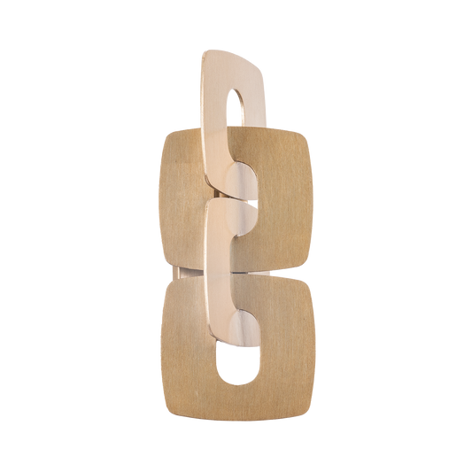 TRENTINO Wall Sconce In STRIA GOLD LEAF Finish