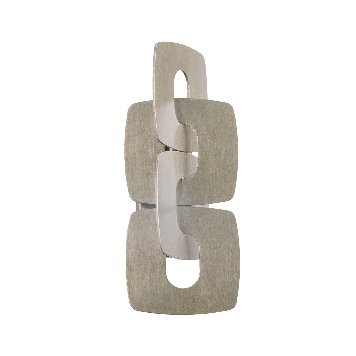 TRENTINO Wall Sconce In STRIA SILVER LEAF Finish