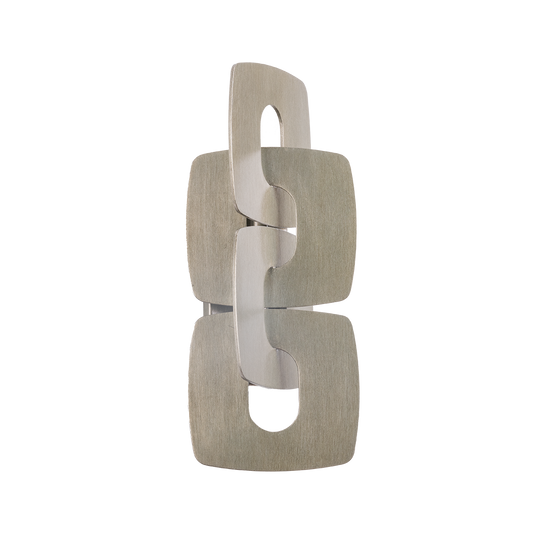 TRENTINO Wall Sconce In STRIA SILVER LEAF Finish