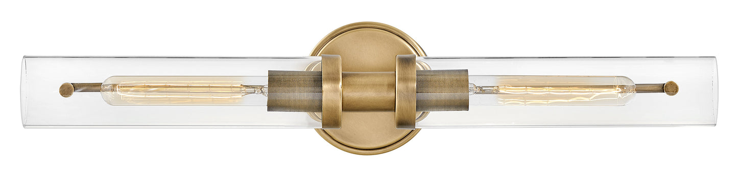 Vaughn Large Two Light Vanity In Light Brass Finish