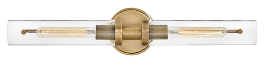 Vaughn Large Two Light Vanity In Light Brass Finish