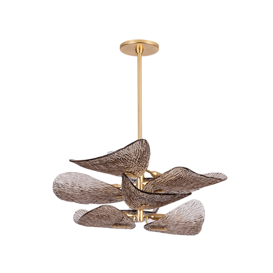 CARDIFF Semi Flush In VINTAGE GOLD LEAF Finish