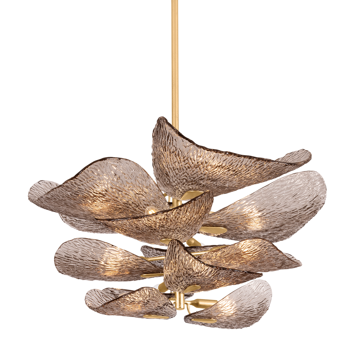 CARDIFF Chandelier In VINTAGE GOLD LEAF Finish