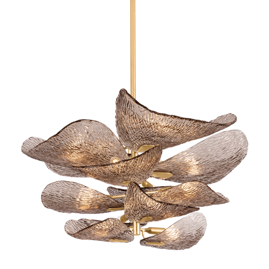 CARDIFF Chandelier In VINTAGE GOLD LEAF Finish