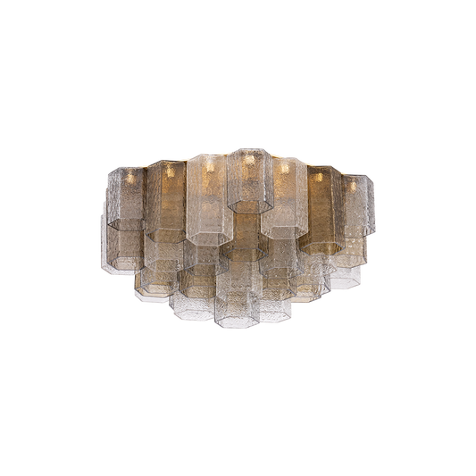 HELSINKI Semi Flush In VINTAGE GOLD LEAF Finish