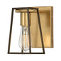 Filmore Small Single Light Vanity In Light Brass Finish